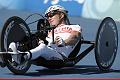 Manfred Putz , Handbike Zeitfahren Rad Strassenrennen bei den Sommer Paralympics Peking 2008 , 12.09.2008 , © Foto: Franz Baldauf / ÖPC